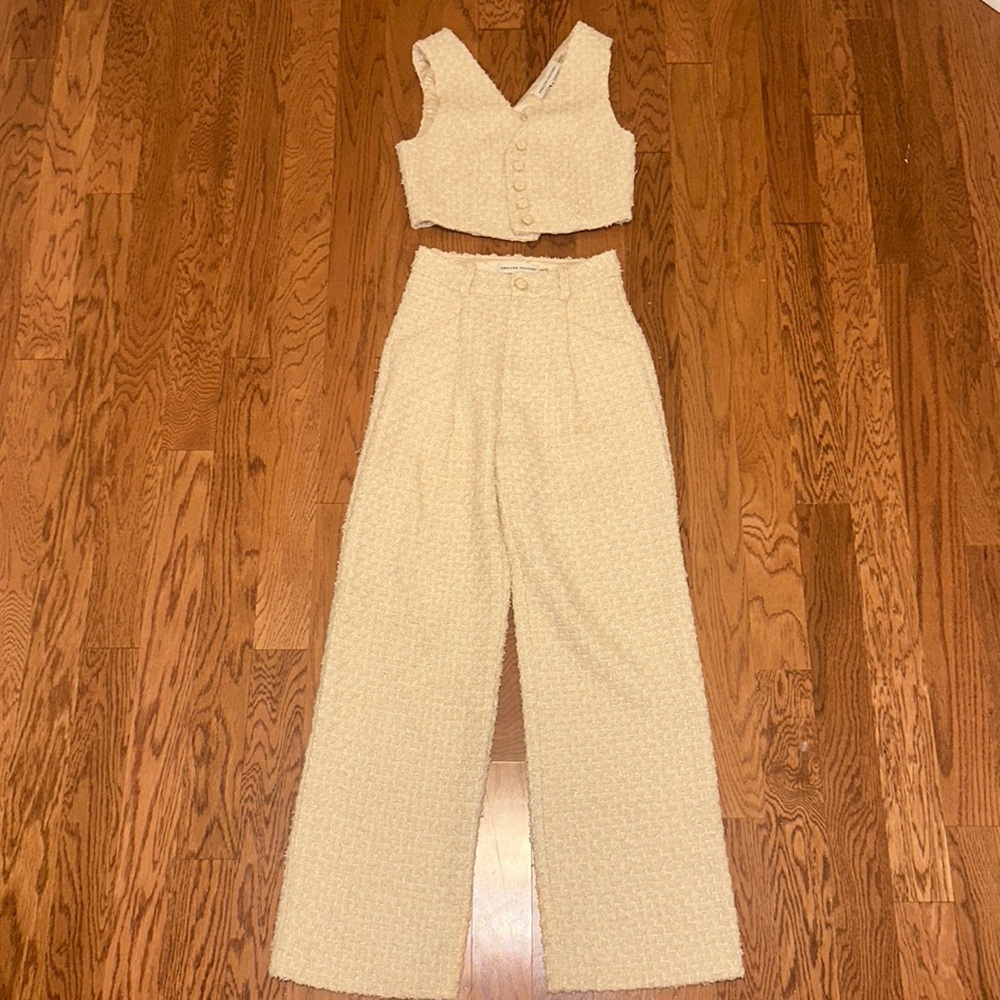 Tweed trouser and vest set